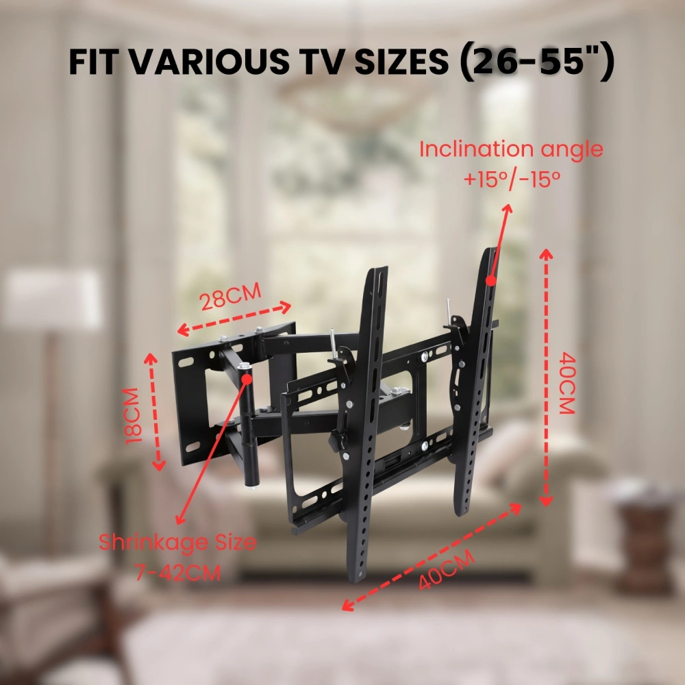 LED Wall Mount Kit 26" To 55" | Movable and Adjustable view 5